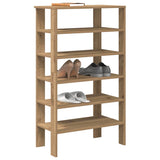 Vidaxl Shoe Rack 61x32x105 cm Behandlet trehåndverk eikfarge