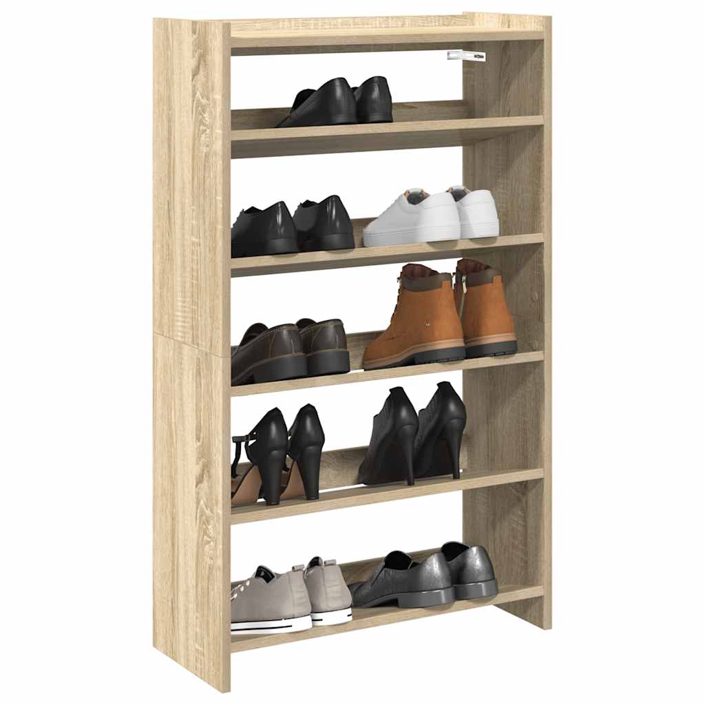 VidaXL shoe rack 60x25x100 cm processed wood Sonoma oak colored