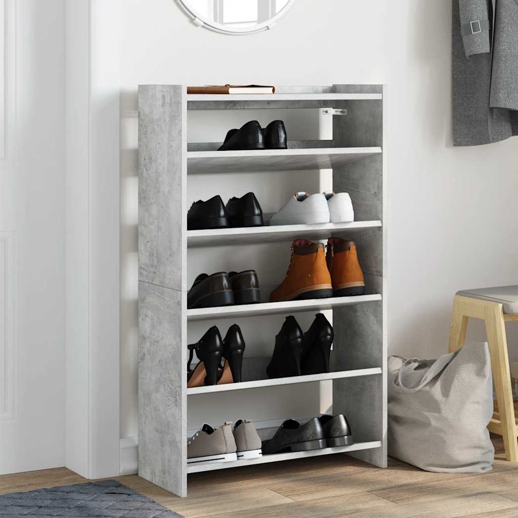 VidaXL shoe rack 60x25x100 cm processed wood concrete price