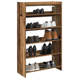 Vidaxl Shoe Rack 60x25x100 cm bearbetat trä gammalt trä färgat