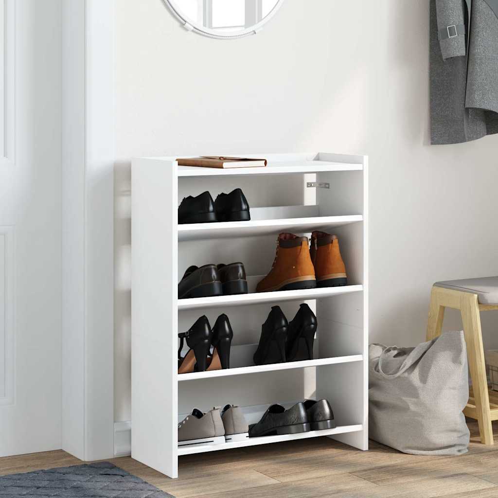 Vidaxl Shoe Rack 60x25x81 cm Behandlet trehvit