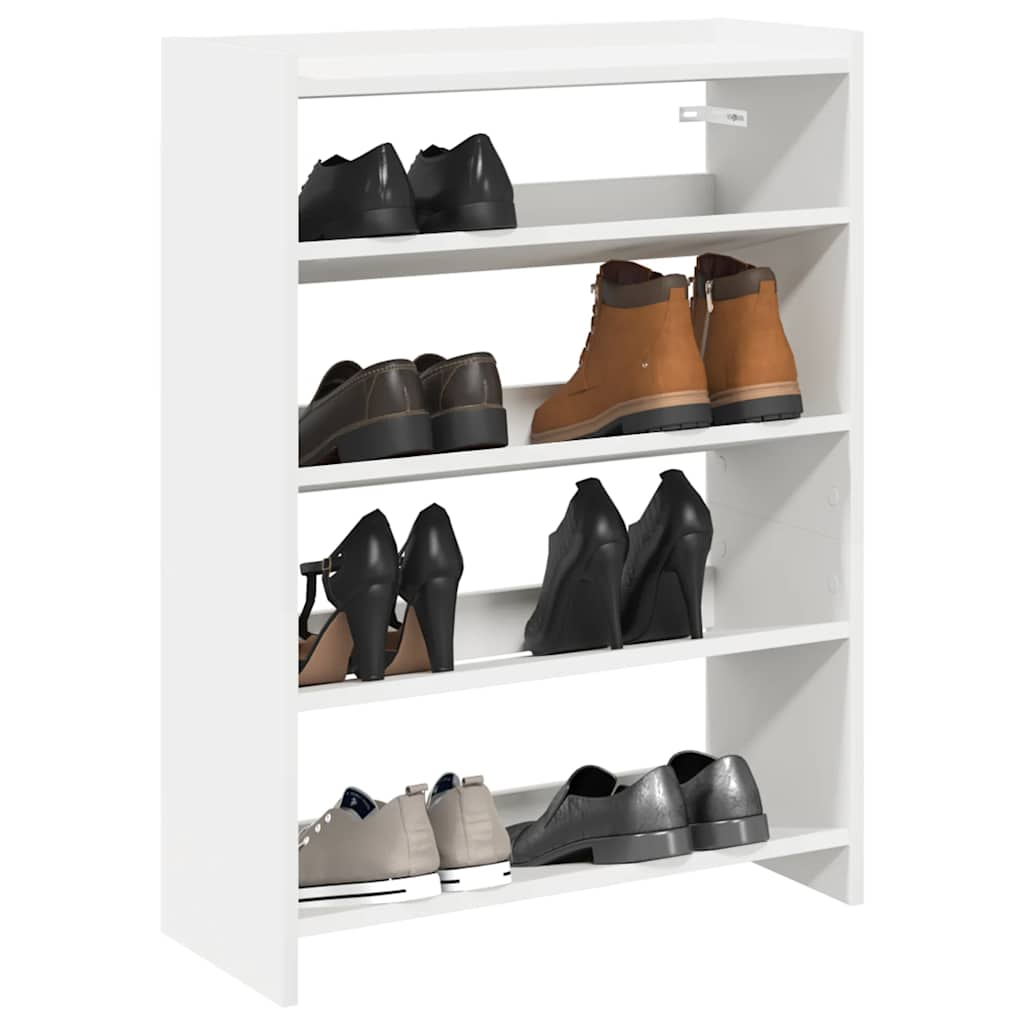 VidaXL shoe rack 60x25x81 cm processed wood white