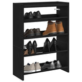 VidaXL shoe rack 60x25x81 cm processed wood black