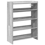 Vidaxl Shoe Rack 60x25x81 cm forarbejdet træ grå sonoma eg farvet