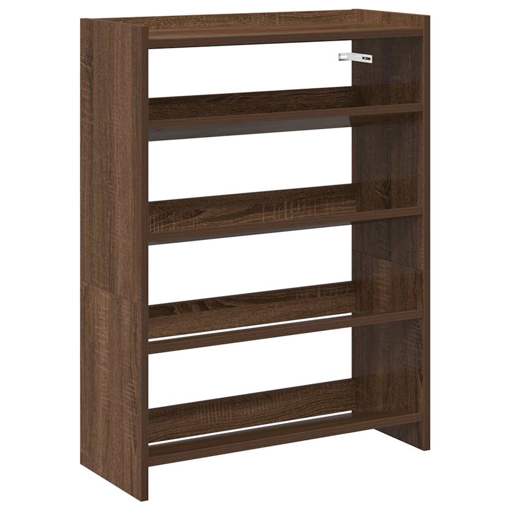 Vidaxl Shoe Rack 60x25x81 cm Color de roble de madera procesada