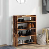 Vidaxl Shoe Rack 60x25x81 cm Madera procesada Madera vieja coloreada