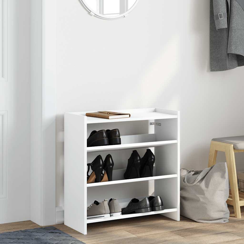 Vidaxl Shoe Rack 60x25x62 cm bearbetat trävit