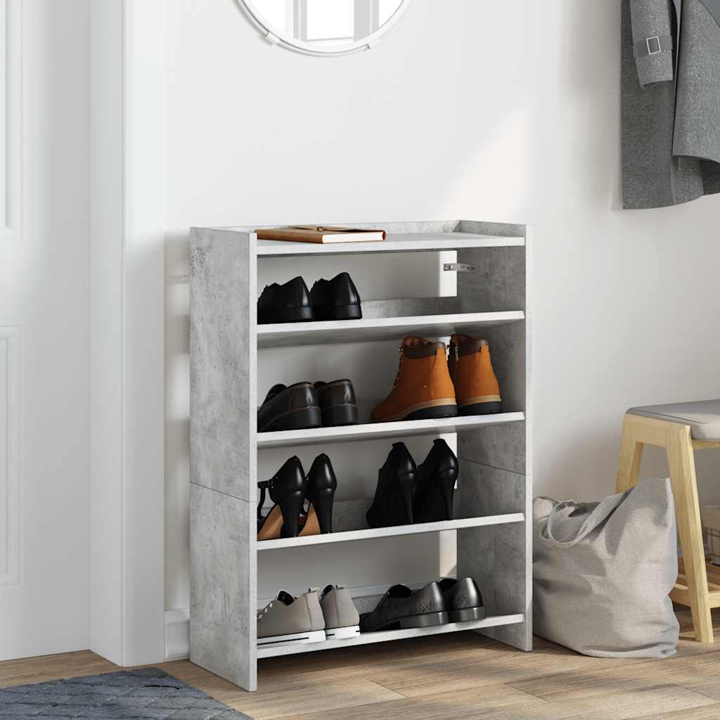 Vidaxl Shoe Rack 60x25x62 cm Price de concreto de madera procesada