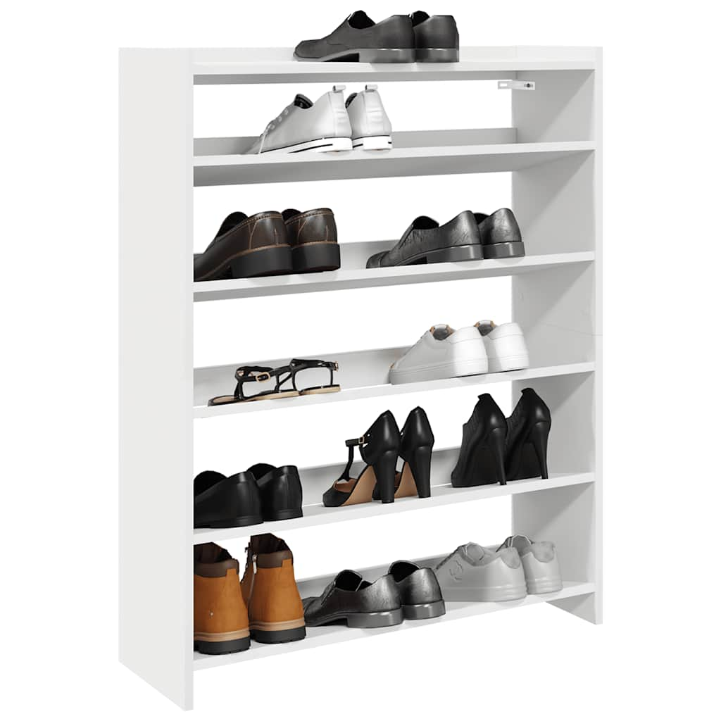 Vidaxl Shoe Rack 80x25x100 cm bearbetat trävit