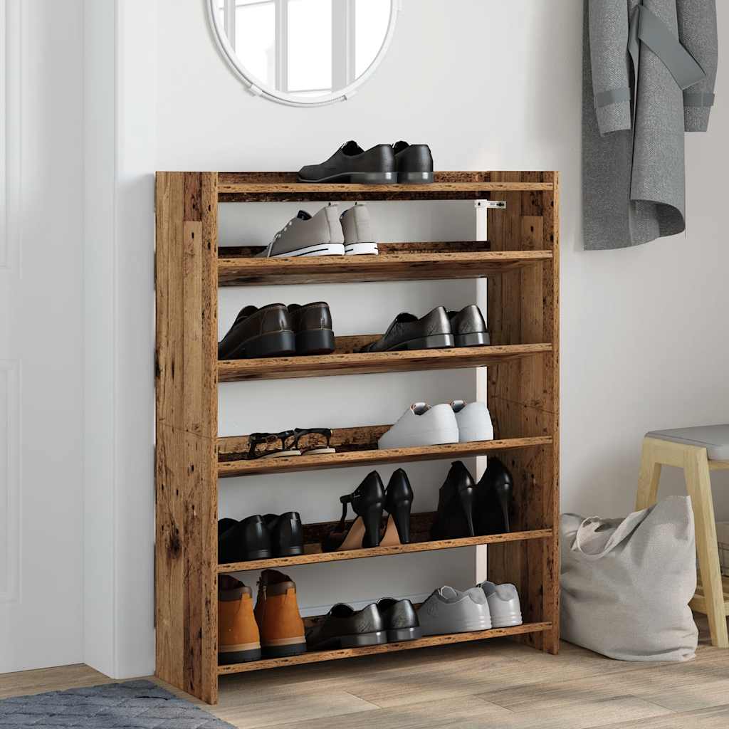 VidaXL shoe rack 80x25x100 cm processed wood old wood -colored