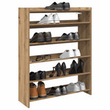 Vidaxl Shoe Rack 80x25x100 cm przetworzony drewniany drewniany kolor dębowy