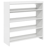 Vidaxl Shoe Rack 80x25x81 cm de madera procesada blanca