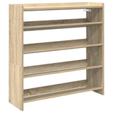 Vidaxl Shoe Rack 80x25x81 cm de madera procesada Sonoma Oak coloreed