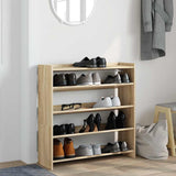 Vidaxl Shoe Rack 80x25x81 cm de madera procesada Sonoma Oak coloreed