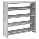 Vidaxl Shoe Rack 80x25x81 cm de madera procesada gris soma color