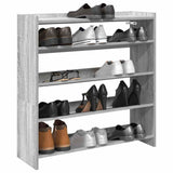 Vidaxl Shoe Rack 80x25x81 cm de madera procesada gris soma color