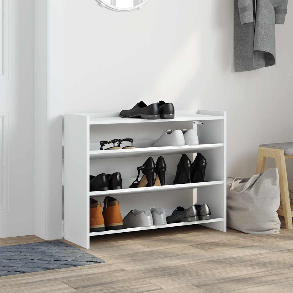 Vidaxl Shoe Rack 80x25x62 cm forarbejdet træhvide