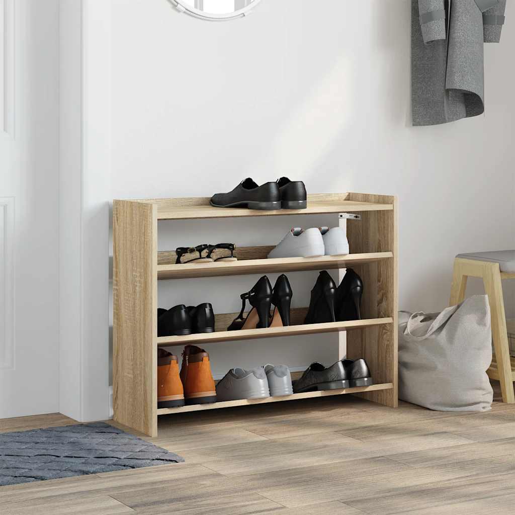 VidaXL shoe rack 80x25x62 cm processed wood Sonoma oak colored