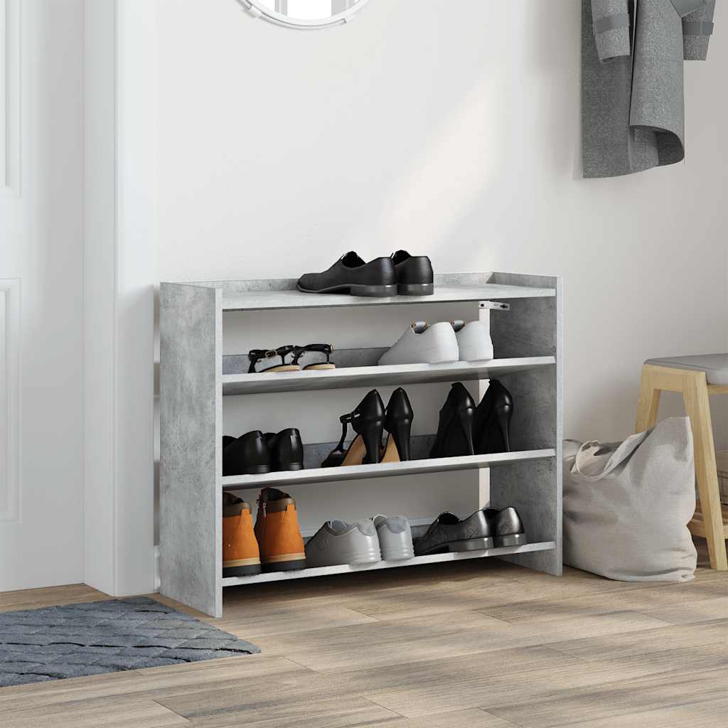 Vidaxl Shoe Rack 80x25x62 cm Behandlet tre betongpris