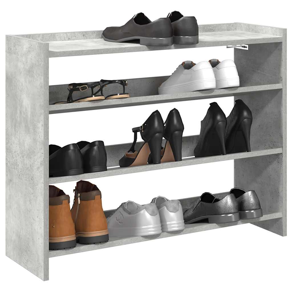 Rack de chaussures Vidaxl 80x25x62 cm Prix de béton en bois transformé