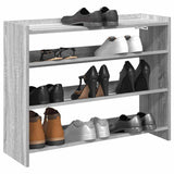 Rack de chaussures Vidaxl 80x25x62 cm Couleur de chêne sonoma gris de bois de bois de bois