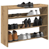 Vidaxl Shoe Rack 80x25x62 cm bearbetad trähantverk