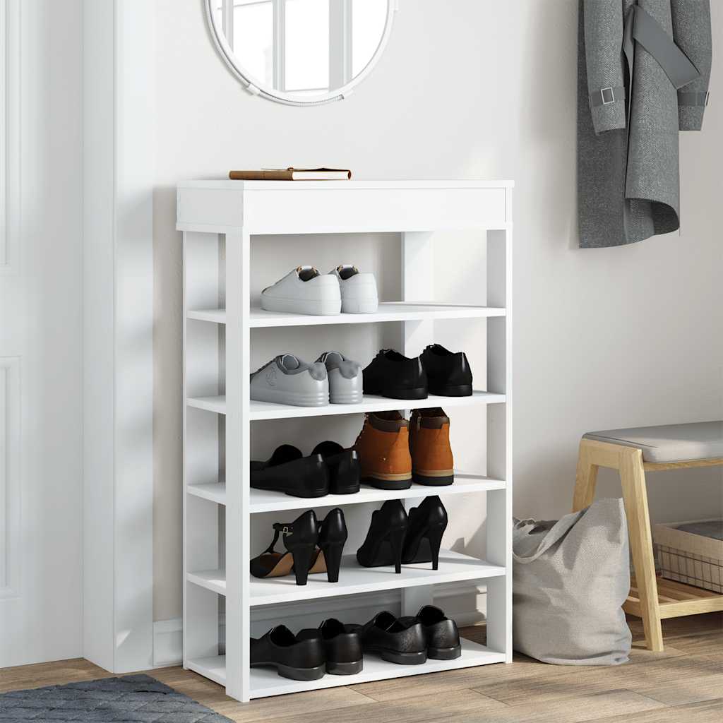 Vidaxl Shoe Rack 60x30x98 cm forarbejdet træhvide