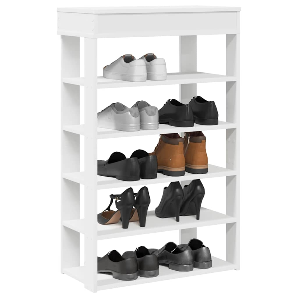 Vidaxl Shoe Rack 60x30x98 cm Behandlet trehvit