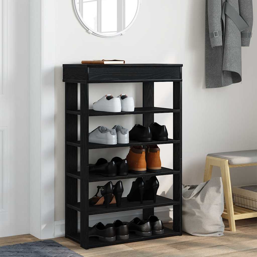 Vidaxl Shoe Rack 60x30x98 cm Behandlet tre svart