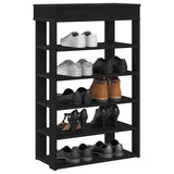 Vidaxl Shoe Rack 60x30x98 cm forarbejdet træ sort