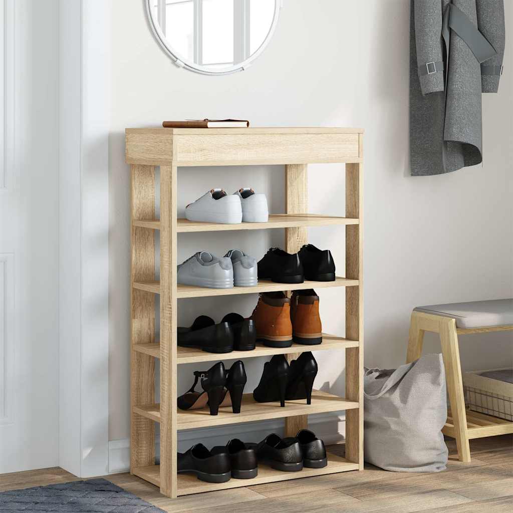 VidaXL shoe rack 60x30x98 cm processed wood Sonoma oak -colored