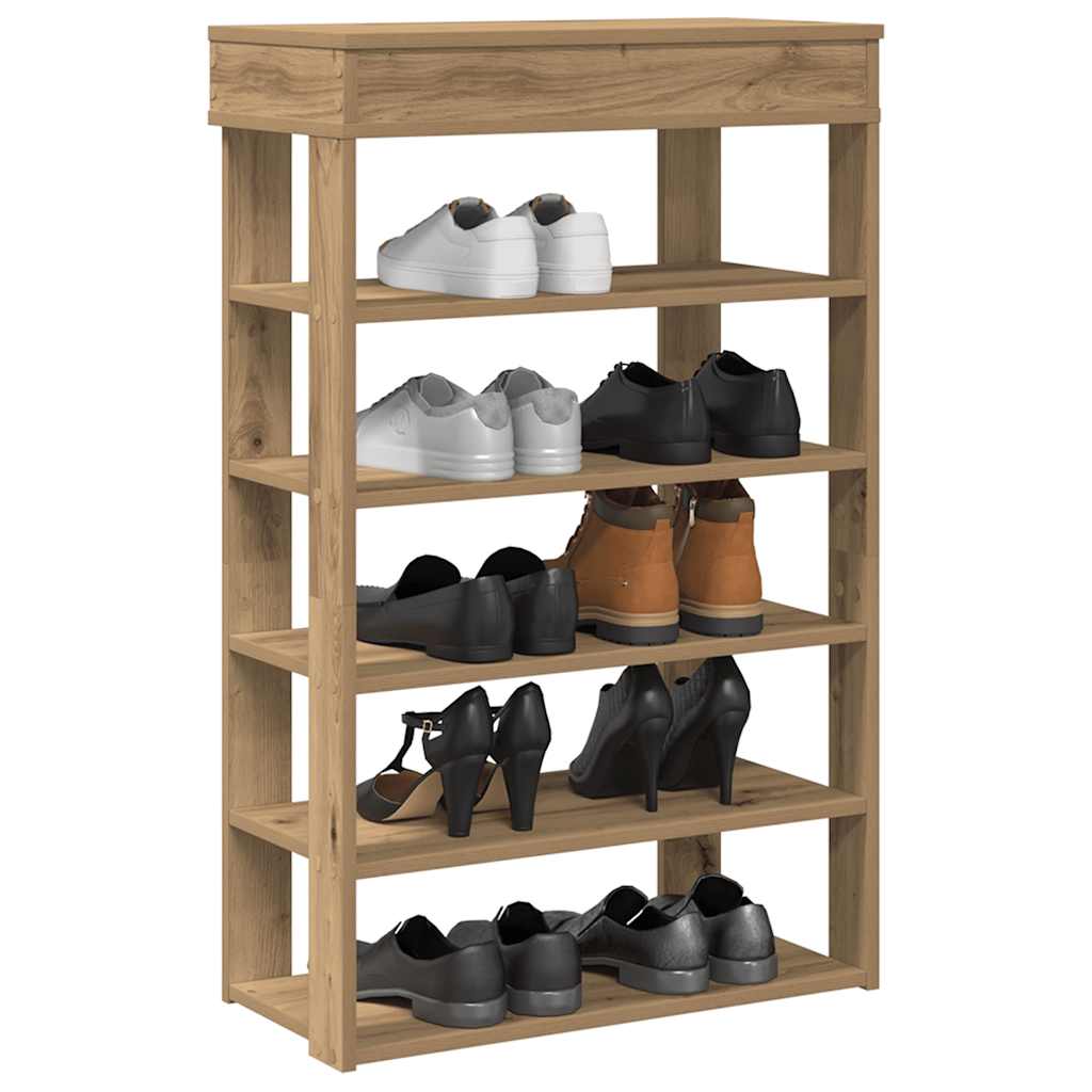 Vidaxl Shoe Rack 60x30x98 cm Behandlet trehistet eikfarge