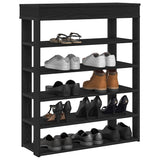 Vidaxl Shoe Rack 80x30x98 cm forarbejdet træ sort