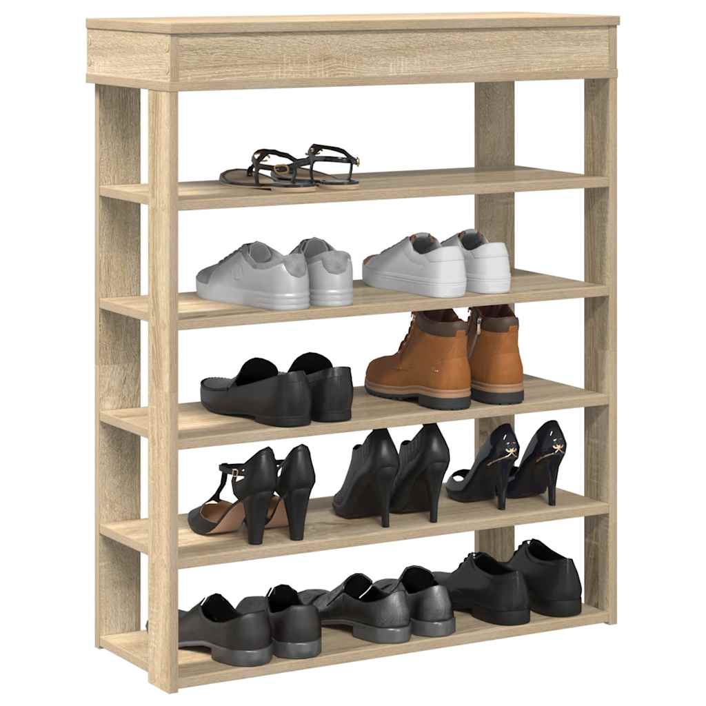 Vidaxl Shoe Rack 80x30x98 cm Behandlet tre Sonoma eik farget