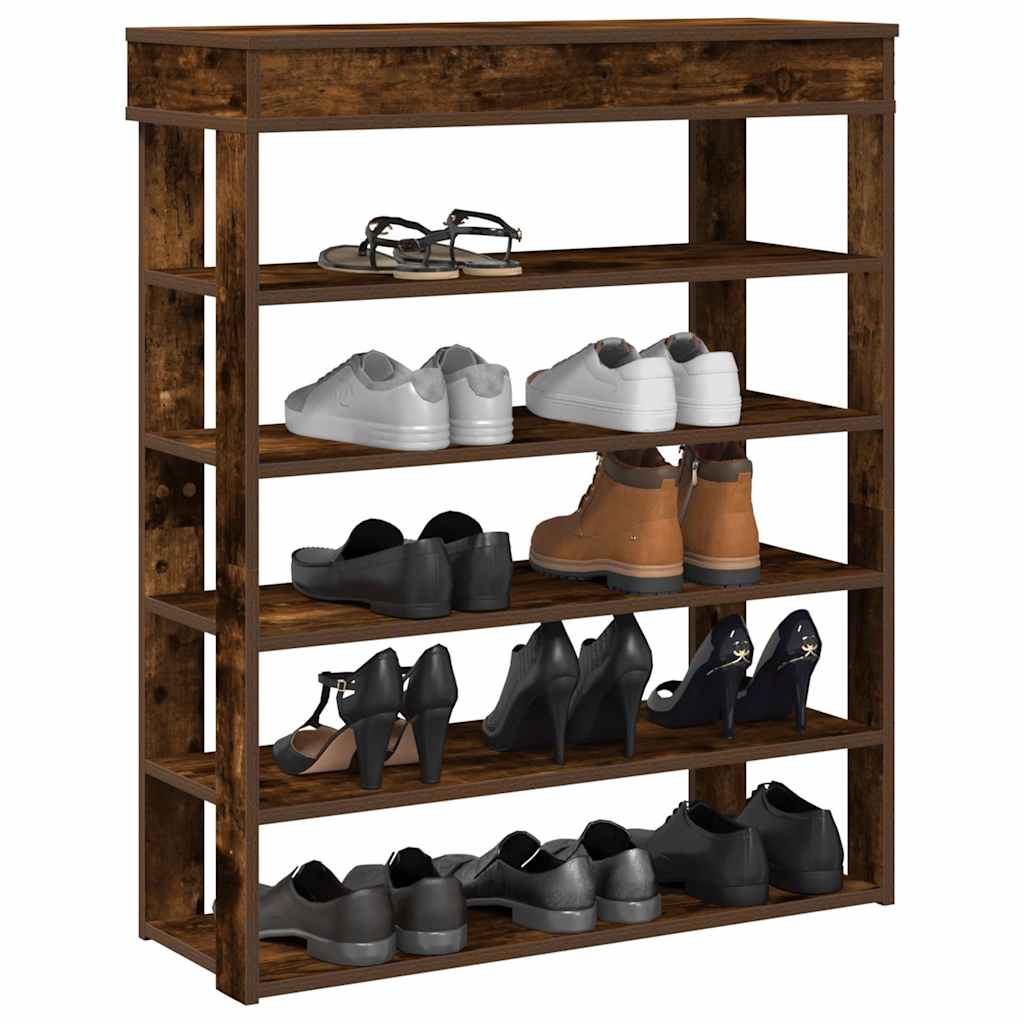 VidaXL shoe rack 80x30x98 cm processed wood smoked oak colored