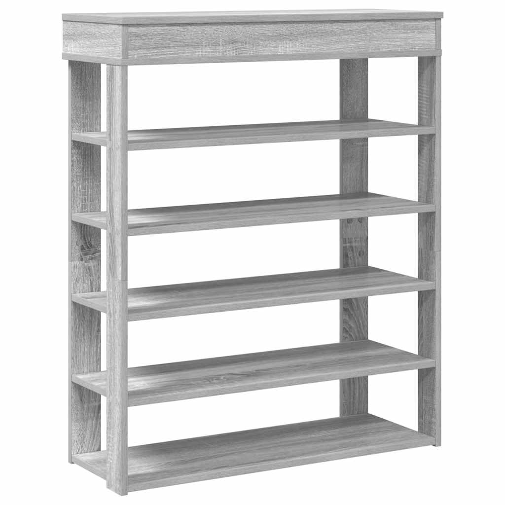 Vidaxl Shoe Rack 80x30x98 cm de madera procesada Sonoma gris