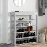 Vidaxl Shoe Rack 80x30x98 cm bearbetad trägrå sonoma