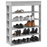 Vidaxl Shoe Rack 80x30x98 cm bearbetad trägrå sonoma