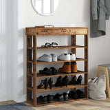 Vidaxl Shoe Rack 80x30x98 cm Madera procesada de madera vieja