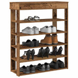 Vidaxl Shoe Rack 80x30x98 cm Behandlet tre gammelt tre -farget