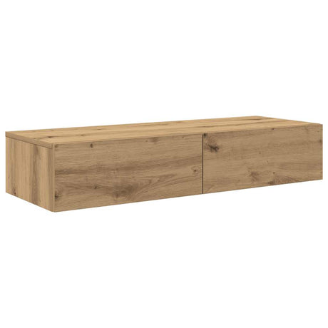 Vidaxl wandschap met lades 100x36x19 cm bewerkt hout artisanaal eiken