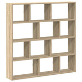 Vidaxl wandschap kubus 12 vakken bewerkt hout sonoma eikenkleurig