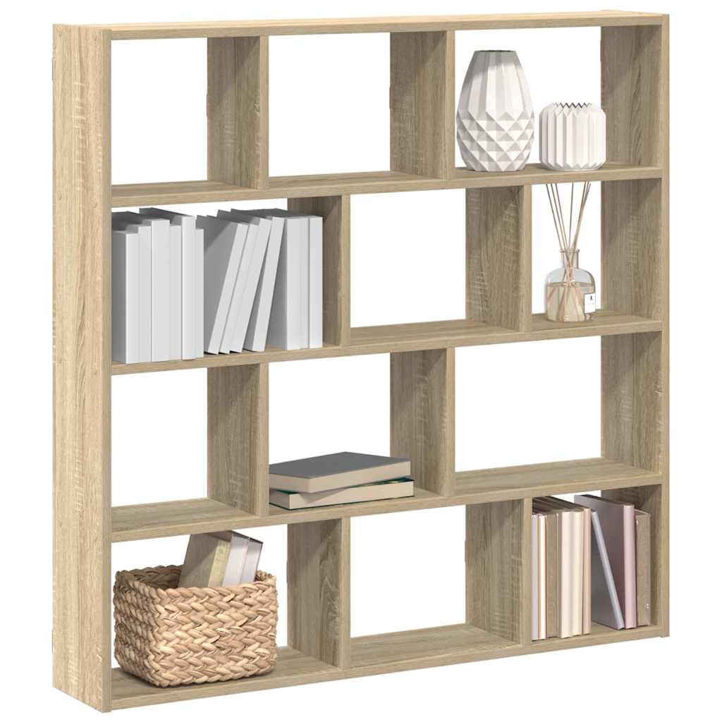 Vidaxl wandschap kubus 12 vakken bewerkt hout sonoma eikenkleurig