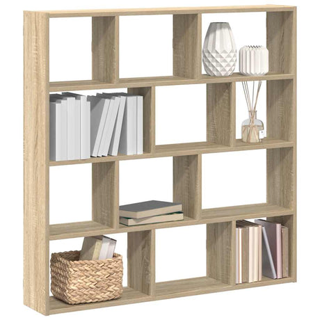 Vidaxl wandschap kubus 12 vakken bewerkt hout sonoma eikenkleurig