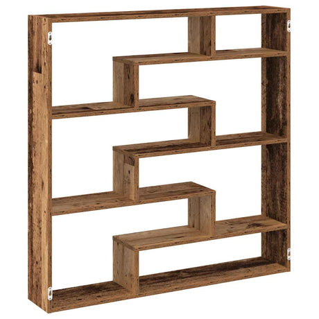 Vidaxl wandschap kubus 7 vakken bewerkt hout oud houtkleurig