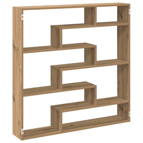 Vidaxl wandschap kubus 7 vakken bewerkt hout artisanaal eikenkleurig