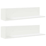 Vidaxl wandschappen 2 st 75x16,5x16,5 cm bewerkt hout wit