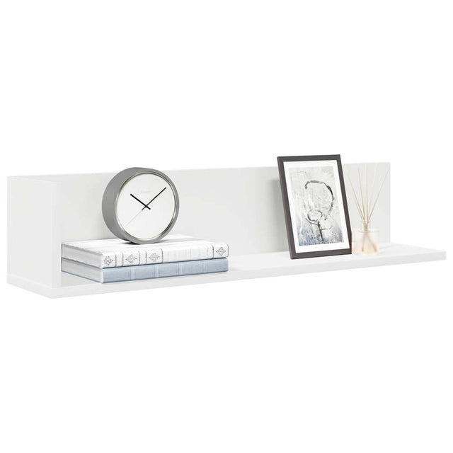 Vidaxl wandschappen 2 st 75x16,5x16,5 cm bewerkt hout wit