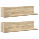 Vidaxl wandschappen 2 st 75x16,5x16,5cm bewerkt hout sonoma eikenkleur