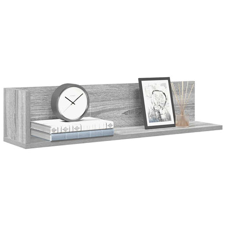 Vidaxl wandschappen 2 st 75x16,5x16,5 cm bewerkt hout grijs sonoma